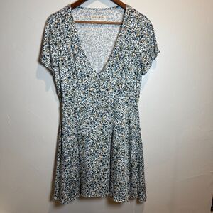 Idyllwind Blue Floral Dress Colorful Size Large
